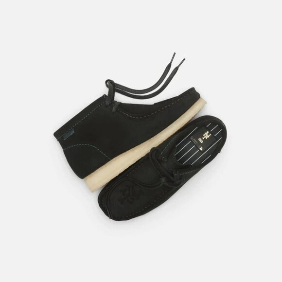 Clarks Originals x KITH x NY Mets Wallabee Shoes in Black Suede main image 8